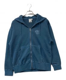 X-GIRL（エックスガール）の古着「ジップパーカー」｜ブルー