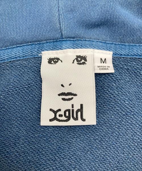 X-GIRL（エックスガール）X-GIRL (エックスガール) ジップパーカー ブルー サイズ:Mの古着・服飾アイテム