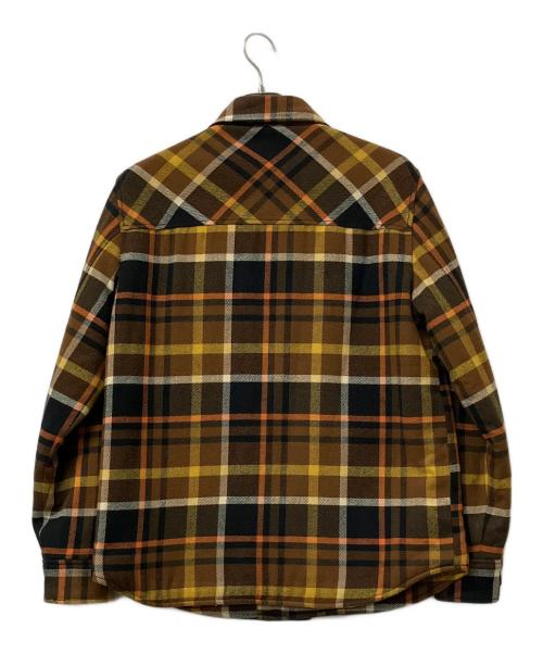 COACH（コーチ）COACH (コーチ) ボアジャケット シェルパラインドシャツジャケット ブラウン×イエロー サイズ:Sの古着・服飾アイテム