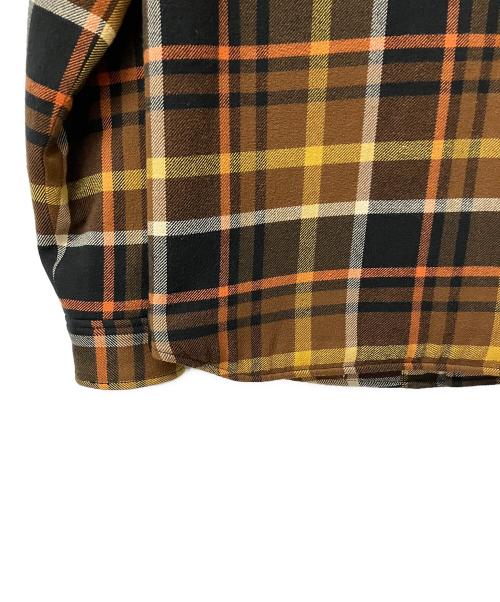 COACH（コーチ）COACH (コーチ) ボアジャケット シェルパラインドシャツジャケット ブラウン×イエロー サイズ:Sの古着・服飾アイテム