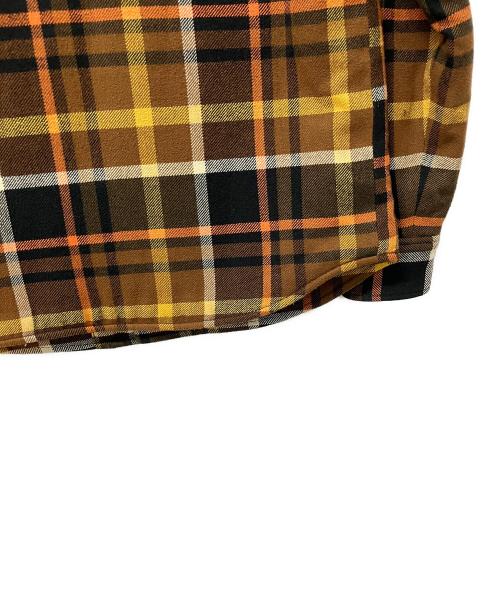 COACH（コーチ）COACH (コーチ) ボアジャケット シェルパラインドシャツジャケット ブラウン×イエロー サイズ:Sの古着・服飾アイテム