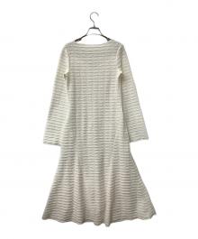 HER LIP TO（ハーリップトゥ）の古着「長袖ワンピース Mermaid Jacquard Dress」｜ホワイト
