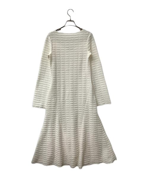 HER LIP TO（ハーリップトゥ）HER LIP TO (ハーリップトゥ) 長袖ワンピース Mermaid Jacquard Dress ホワイト サイズ:Sの古着・服飾アイテム