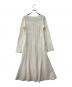 HER LIP TO（ハーリップトゥ）の古着「長袖ワンピース Mermaid Jacquard Dress」｜ホワイト
