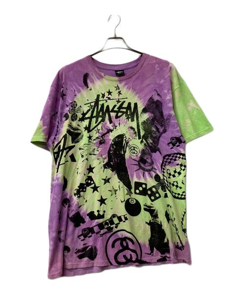 stussy（ステューシー）stussy (ステューシー) Tシャツ タイダイ パープル サイズ:largeの古着・服飾アイテム