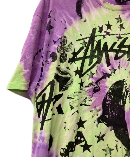 stussy（ステューシー）stussy (ステューシー) Tシャツ タイダイ パープル サイズ:largeの古着・服飾アイテム