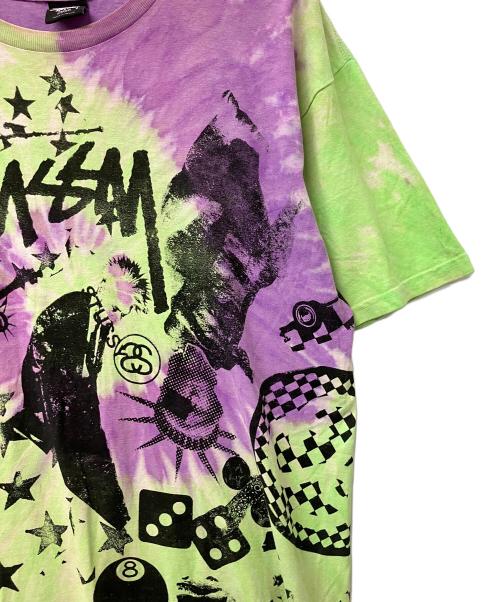 stussy（ステューシー）stussy (ステューシー) Tシャツ タイダイ パープル サイズ:largeの古着・服飾アイテム