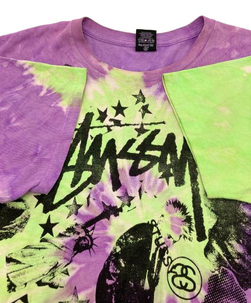 stussy（ステューシー）stussy (ステューシー) Tシャツ タイダイ パープル サイズ:largeの古着・服飾アイテム