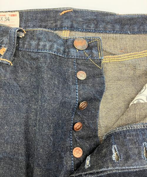 EVISU（エヴィス）EVISU (エヴィス) デニムパンツ 0015 インディゴ サイズ:36×34の古着・服飾アイテム
