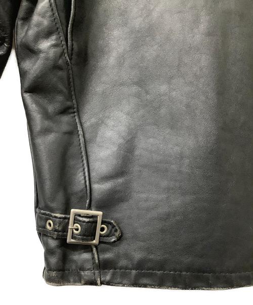 Schott（ショット）Schott (ショット) レザージャケット　※背面ペイント有＠古着 ブラック サイズ:Sの古着・服飾アイテム