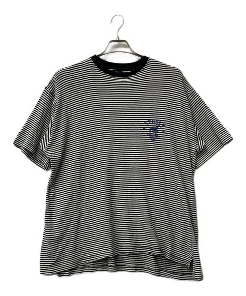 stussy（ステューシー）stussy (ステューシー) 半袖カットソー　90s ホワイト×ブラック サイズ:Mの古着・服飾アイテム