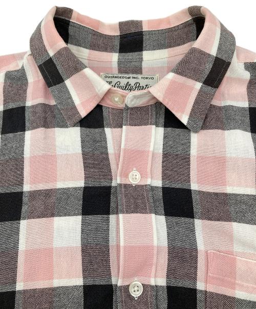 WACKO MARIA（ワコマリア）WACKO MARIA (ワコマリア) 半袖シャツ 柄　チェック ホワイト×ピンク サイズ:XLの古着・服飾アイテム