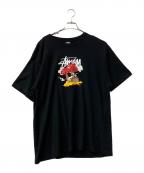 stussyステューシー）の古着「半袖カットソー」｜ブラック