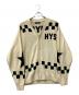 Hysteric Glamour（ヒステリックグラマー）の古着「IN THE STUDIO編込 カーディガン」｜ベージュ×ブラック