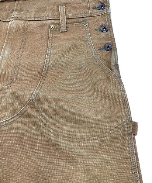 IRON HEART（アイアンハート）IRON HEART (アイアンハート) 806ヘビーダック ダブルニーオーバーオール キャメル サイズ:不明の古着・服飾アイテム