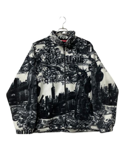 SUPREME（シュプリーム）SUPREME (シュプリーム) New York Fleece Jacket 25AW グレー×ホワイト サイズ:Largeの古着・服飾アイテム