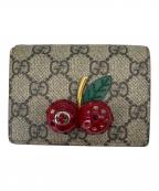 GUCCIグッチ）の古着「GUCCI GG 　2つ折り財布」｜ベージュ