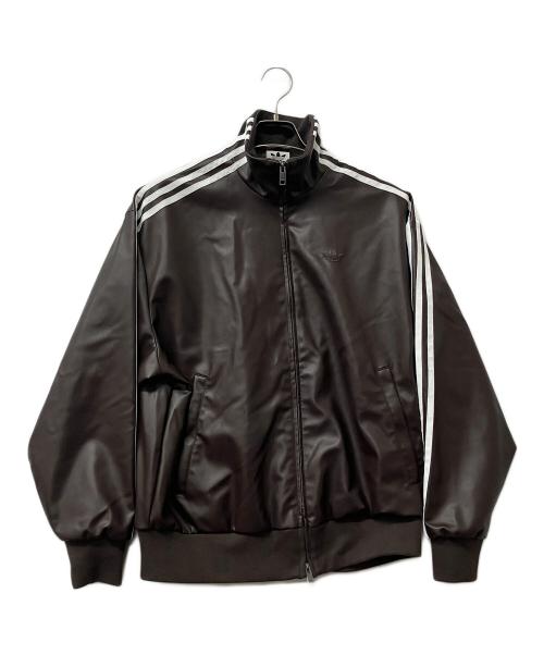 adidas（アディダス）adidas (アディダス) トラックジャケット プレザー 3ストライプ ブラウン サイズ:Ｍの古着・服飾アイテム