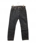 SAMURAI JEANSサムライジーンズ）の古着「デニムパンツ LOT#17-006 武士道ブラックセルビッチ」｜ブラック