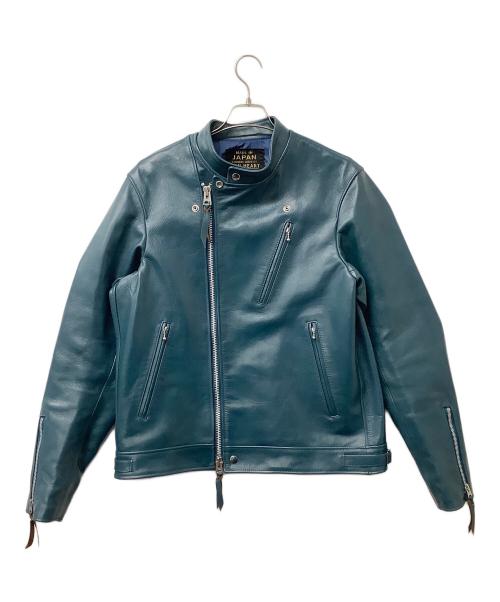 IRON HEART（アイアンハート）IRON HEART (アイアンハート) ジャケット モーターサイクルジャケット ターコイズ サイズ:40の古着・服飾アイテム