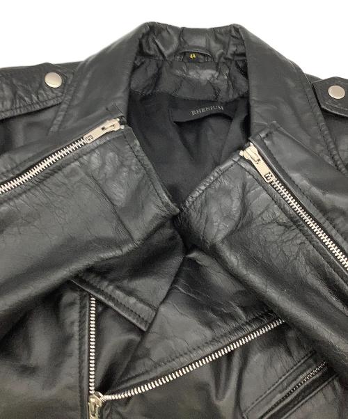 RHENIUM（レニウム）RHENIUM (レニウム) ジャケット ダブルライダースジャケット ブラック サイズ:44の古着・服飾アイテム