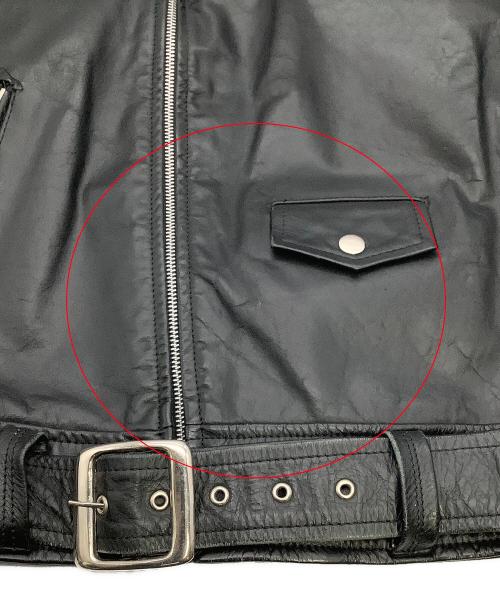 RHENIUM（レニウム）RHENIUM (レニウム) ジャケット ダブルライダースジャケット ブラック サイズ:44の古着・服飾アイテム