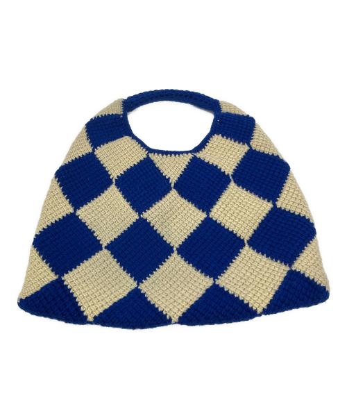 MARNI（マルニ）MARNI (マルニ) ハンドバッグ　テックウールバッグ ベージュ×ブルーの古着・服飾アイテム
