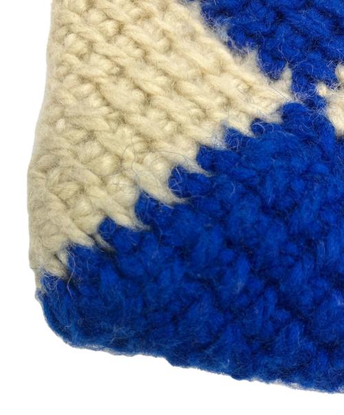 MARNI（マルニ）MARNI (マルニ) ハンドバッグ　テックウールバッグ ベージュ×ブルーの古着・服飾アイテム