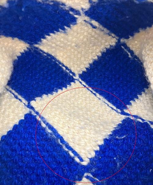 MARNI（マルニ）MARNI (マルニ) ハンドバッグ　テックウールバッグ ベージュ×ブルーの古着・服飾アイテム