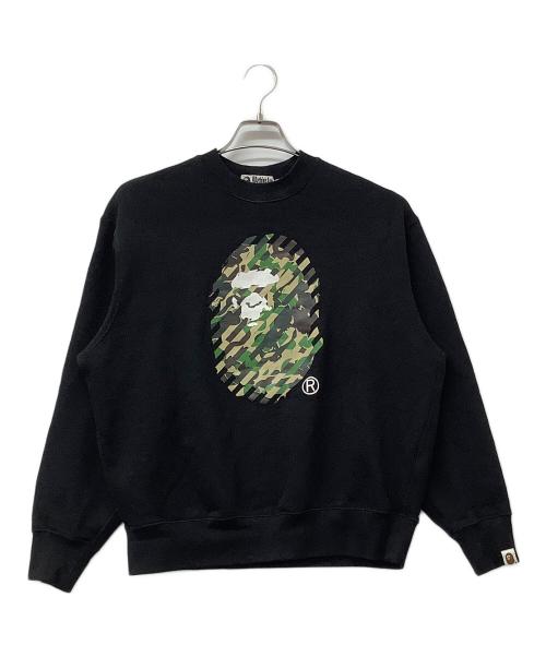 A BATHING APE（アベイシングエイプ）A BATHING APE (アベイシングエイプ) クルーネックスウェット ブラック サイズ:Sの古着・服飾アイテム
