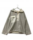 CORONAコロナ）の古着「プルオーバーパーカー　NAVY PARKA HEATHER GRAY」｜グレー×ホワイト