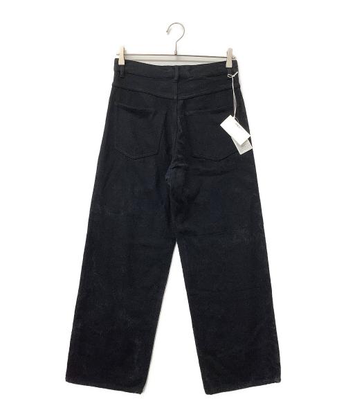 AURALEE（オーラリー）AURALEE (オーラリー) パンツ SILK NEP DENIM 5P WIDE PANTS ブラック サイズ:3の古着・服飾アイテム