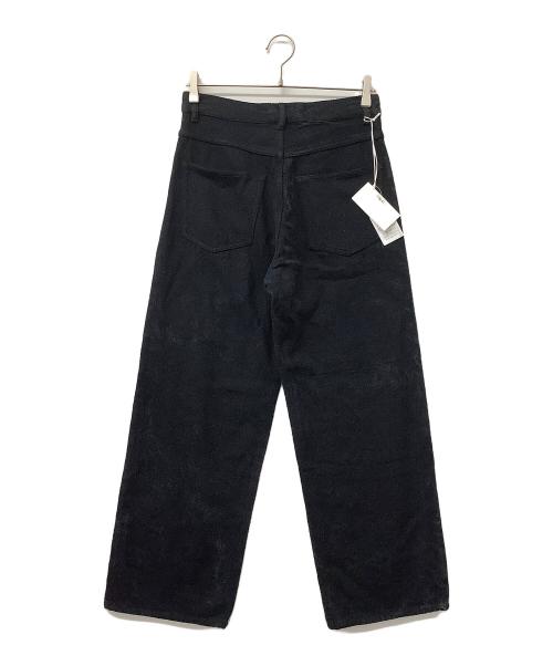 AURALEE（オーラリー）AURALEE (オーラリー) パンツ SILK NEP DENIM 5P WIDE PANTS ブラック サイズ:3の古着・服飾アイテム