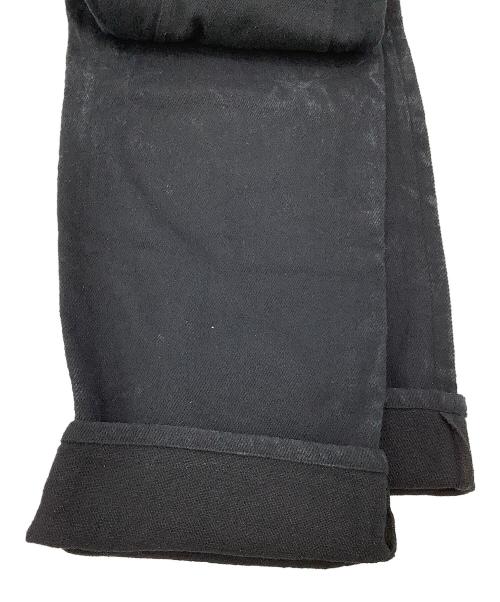 AURALEE（オーラリー）AURALEE (オーラリー) パンツ SILK NEP DENIM 5P WIDE PANTS ブラック サイズ:3の古着・服飾アイテム