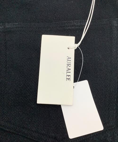 AURALEE（オーラリー）AURALEE (オーラリー) パンツ SILK NEP DENIM 5P WIDE PANTS ブラック サイズ:3の古着・服飾アイテム