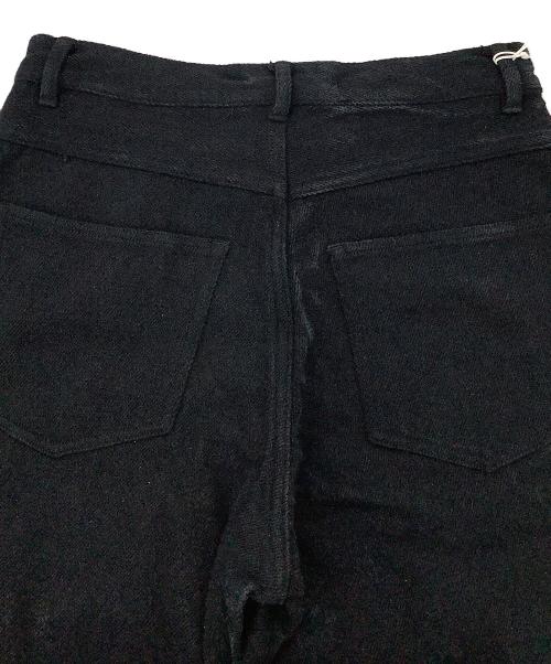 AURALEE（オーラリー）AURALEE (オーラリー) パンツ SILK NEP DENIM 5P WIDE PANTS ブラック サイズ:3の古着・服飾アイテム