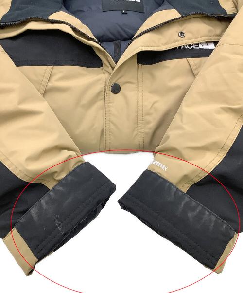 THE NORTH FACE（ザ ノース フェイス）THE NORTH FACE (ザ ノース フェイス) マウンテンダウンジャケット 防水ダウン ブラウン×ブラック サイズ:Lの古着・服飾アイテム
