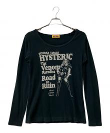 Hysteric Glamour（ヒステリックグラマー）の古着「長袖カットソー　THE VENOM PARADISE Tシャツ」｜ブラック