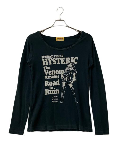 Hysteric Glamour（ヒステリックグラマー）Hysteric Glamour (ヒステリックグラマー) 長袖カットソー　THE VENOM PARADISE Tシャツ ブラック サイズ:FREEの古着・服飾アイテム