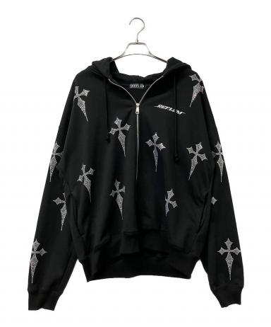 中古・古着通販】REFLEM (レフレム) ジップパーカー CROSS RHINESTONE