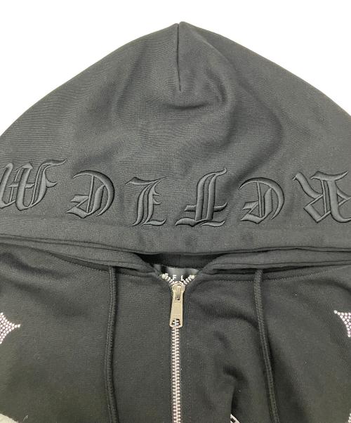 REFLEM（レフレム）REFLEM (レフレム) ジップパーカー CROSS RHINESTONE ZIP UP PARKER ブラック サイズ:FREEの古着・服飾アイテム