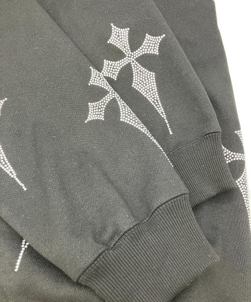 REFLEM（レフレム）REFLEM (レフレム) ジップパーカー CROSS RHINESTONE ZIP UP PARKER ブラック サイズ:FREEの古着・服飾アイテム