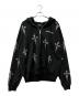 REFLEM（レフレム）の古着「ジップパーカー CROSS RHINESTONE ZIP UP PARKER」｜ブラック
