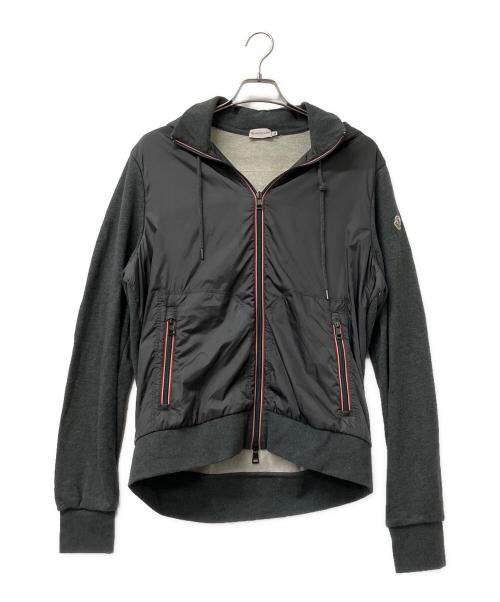 MONCLER（モンクレール）MONCLER (モンクレール) 切替ジップパーカー　MAGLIA CARDIGAN グレー サイズ:XLの古着・服飾アイテム