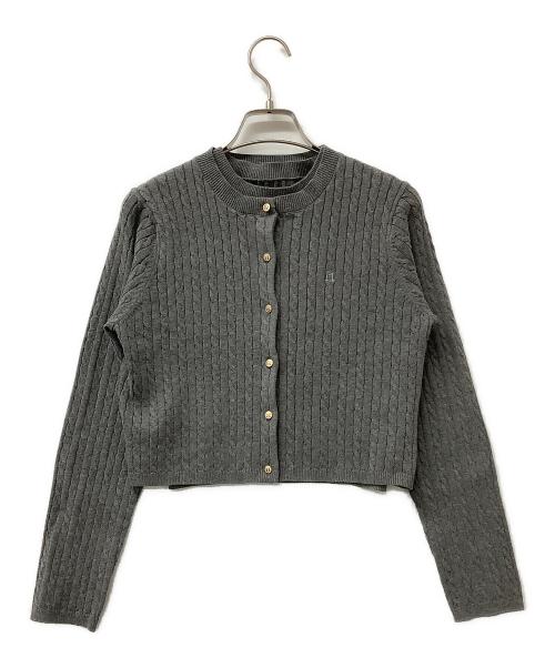 HER LIP TO（ハーリップトゥ）HER LIP TO (ハーリップトゥ) ニットアンサンブル Essential Classic Cable Knit Set グレー サイズ:Sの古着・服飾アイテム