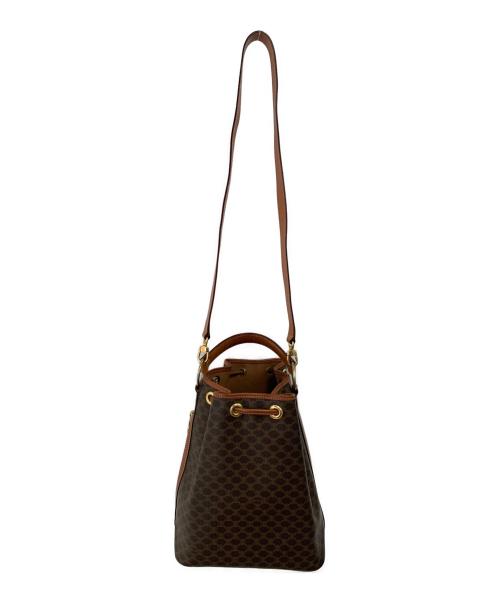 CELINE（セリーヌ）CELINE (セリーヌ) 2WAY巾着ショルダーバッグ ブラウンの古着・服飾アイテム