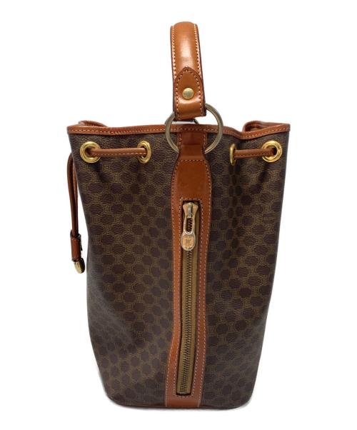 CELINE（セリーヌ）CELINE (セリーヌ) 2WAY巾着ショルダーバッグ ブラウンの古着・服飾アイテム