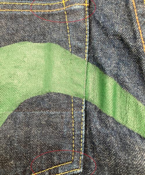 EVISU（エヴィス）EVISU (エヴィス) カモメペイントデニムパン　2000Z インディゴ サイズ:Lの古着・服飾アイテム
