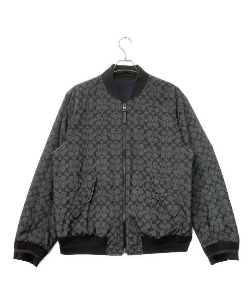 COACH（コーチ）COACH (コーチ) リバーシブルブルゾン ブラック サイズ:XLの古着・服飾アイテム