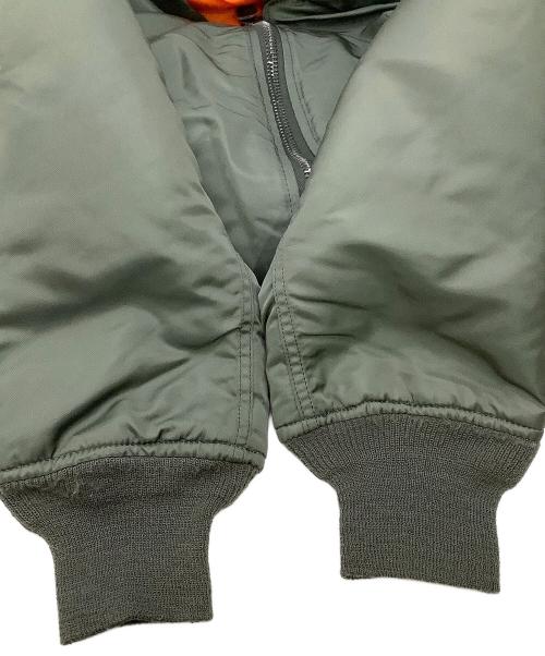 ALPHA（アルファ）ALPHA (アルファ) ジャケット MA-1ジャケット グリーン×オレンジ サイズ:MEDIUMの古着・服飾アイテム